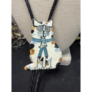 Cat Bolo Tie Ceramic Handmade By Lola One Of A Kind